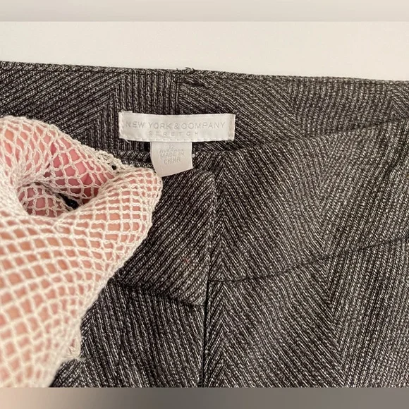 New York and Company Black and Gray Wide Leg Pants - Picture 7 of 15